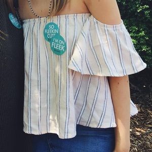 Blush off the shoulder top